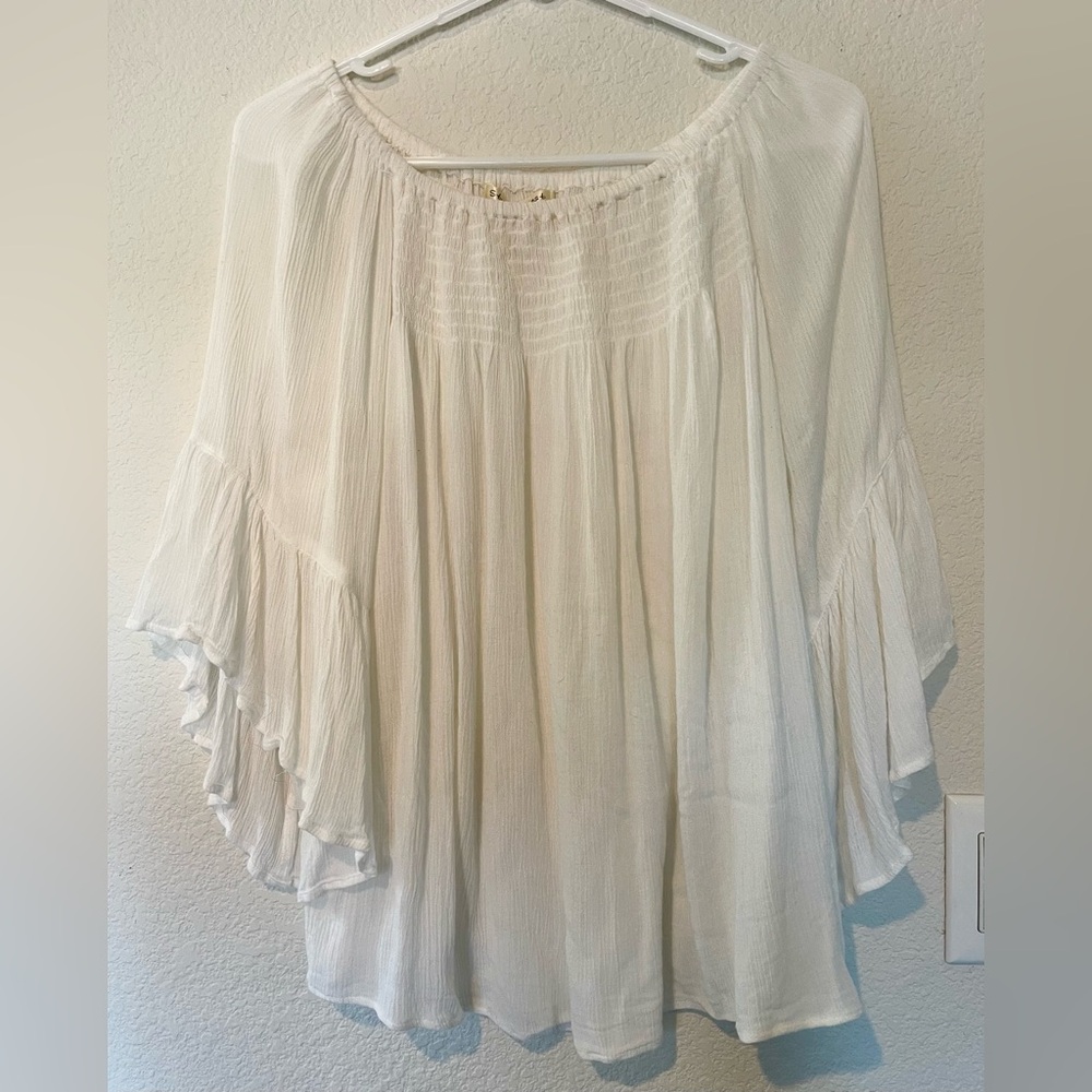 Studio West Soft White Women's Blouse, XL